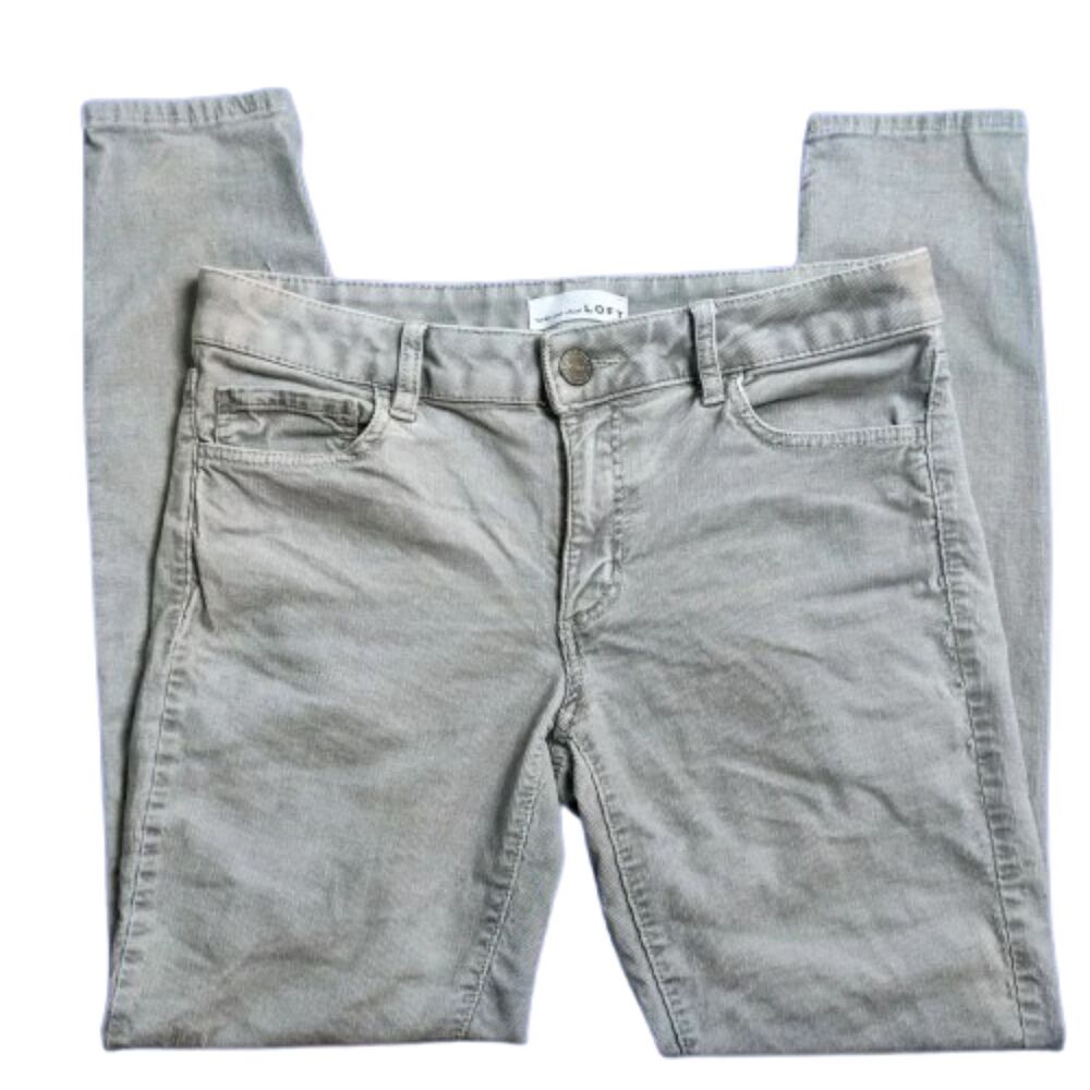 LOFT Curvy Skinny Corduroy Pants Women’s Size 2 Sage Stretch 5 Pocket Jeans